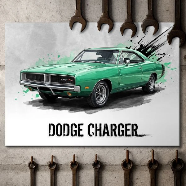 Grafika na metalu Dodge Charger R/T